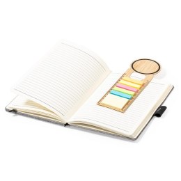 Bambusowy zestaw do notatek, karteczki samoprzylepne, zakładka do książki, linijka, notatnik