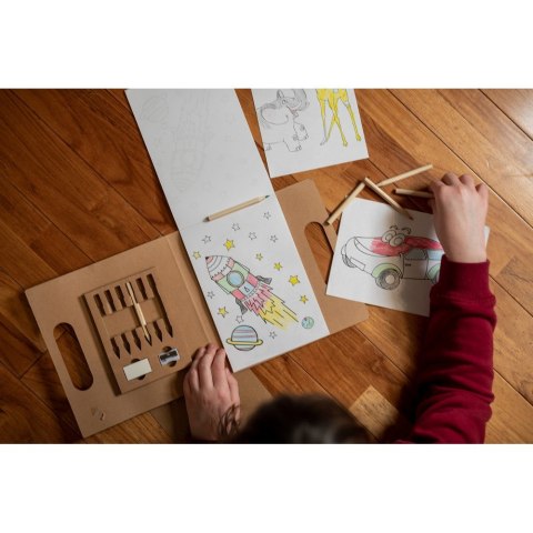 Zestaw do kolorowania, kredki, temperówka, gumka | Legend