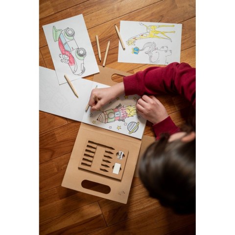 Zestaw do kolorowania, kredki, temperówka, gumka | Legend