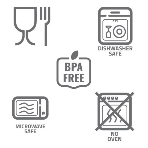 Pudełka śniadaniowe 2 w 1, 2x700 ml, sztućce | Cash