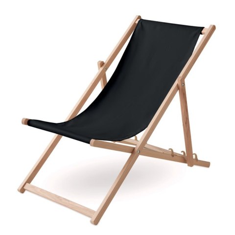 Drewniane krzesło plażowe czarny