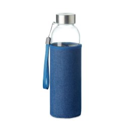 Szklana butelka w etui 500 ml granatowy