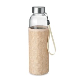 Szklana butelka w etui 500ml beżowy