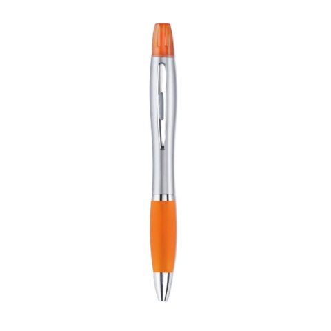 2w1 długopis i zakreślacz pomarańczowy