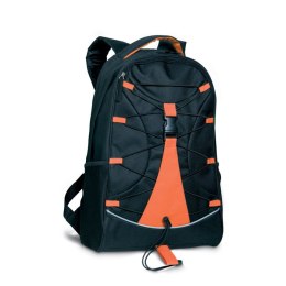 Czarny plecak pomarańczowy