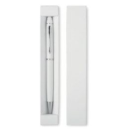 Długopis z miękką końcówką biały