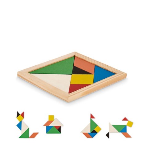 Drewniane puzzle Tangram drewna