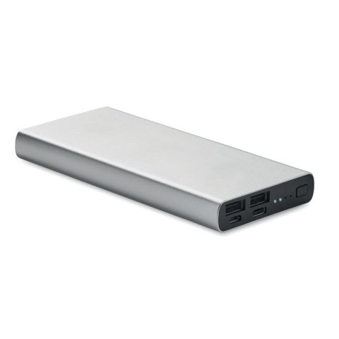 Power bank 10000 mAh srebrny mat