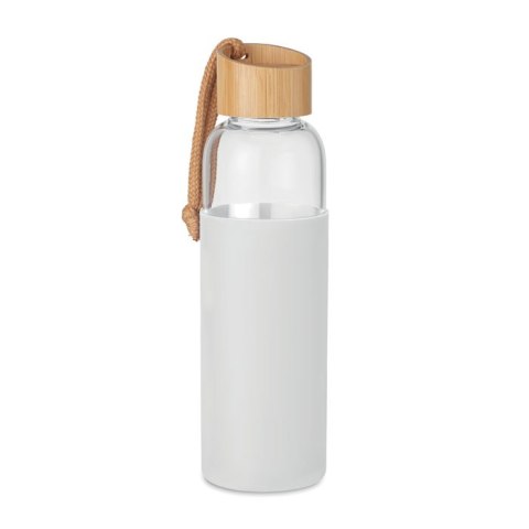Szklana butelka 500 ml w etui biały
