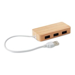 3 portowy hub USB 2.0 drewna