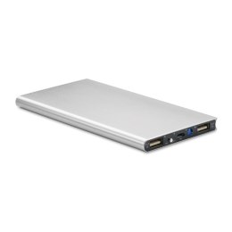 Power bank 8000mAh srebrny mat