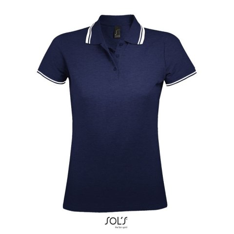 PASADENA damskie polo 200g francuski granatowy / biały XXL