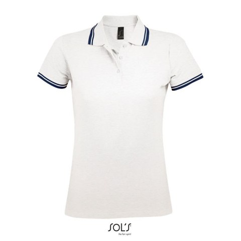 PASADENA damskie polo 200g white / navy XXL