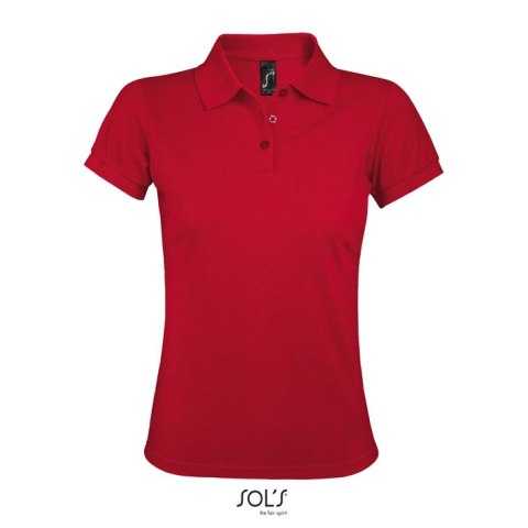 PRIME Damskie POLO 200g Czerwony M