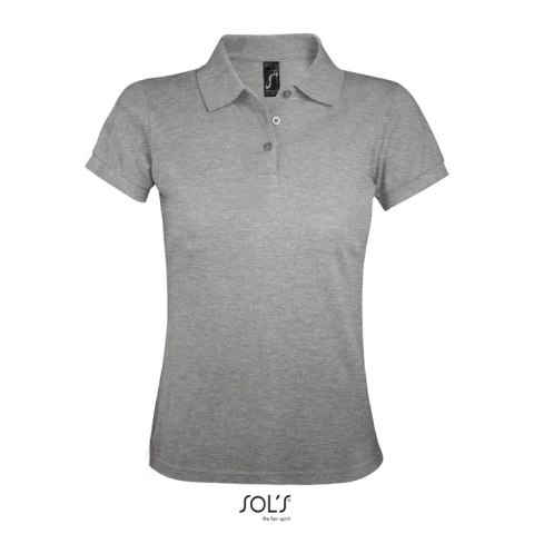 PRIME Damskie POLO 200g grey melange 3XL