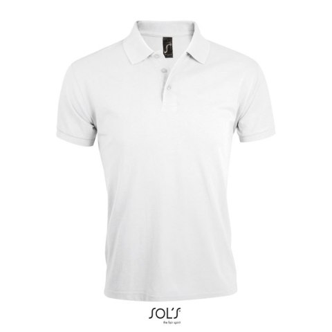 PRIME Męskie polo 200g Biały 3XL