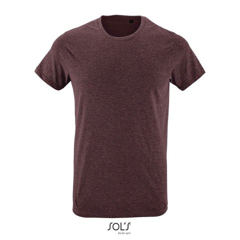 REGENT F Męski T-Shirt 150g melanż czerwonobrunatny XL
