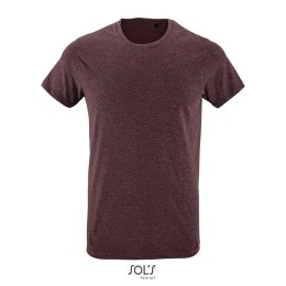 REGENT F Męski T-Shirt 150g melanż czerwonobrunatny M
