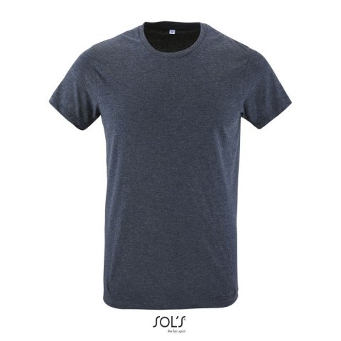 REGENT F Męski T-Shirt 150g melanż denim S