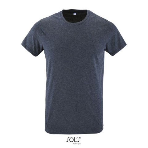 REGENT F Męski T-Shirt 150g melanż denim XS