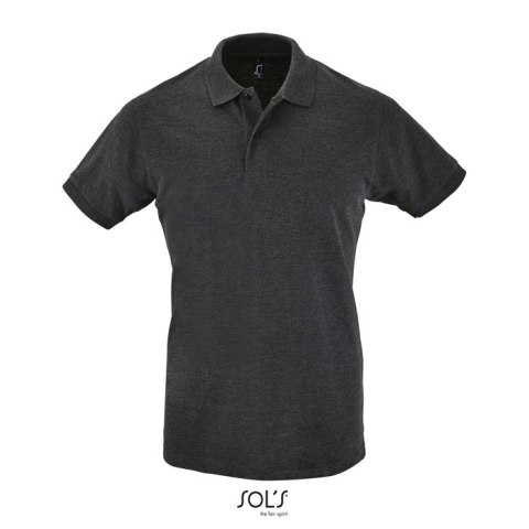 PERFECT Męskie POLO 180g charcoal melange XL