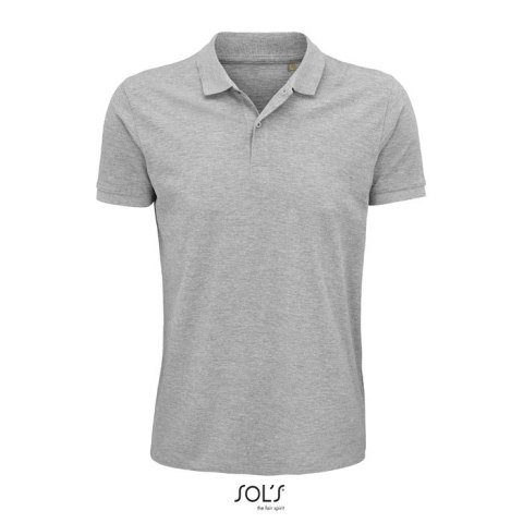 PLANET Męskie POLO 170g grey melange L