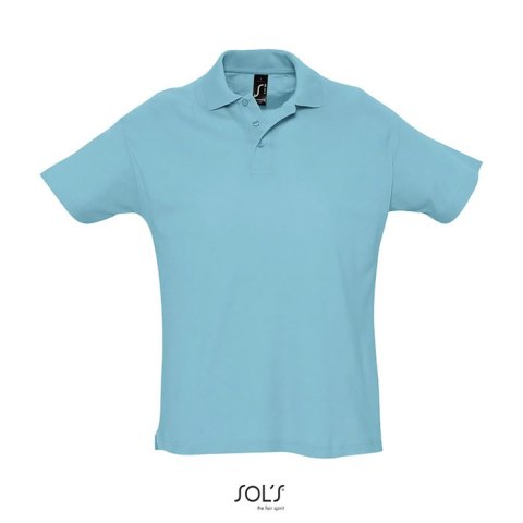 SUMMER II Męskie POLO 170g atoll blue XL