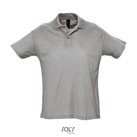 SUMMER II Męskie POLO 170g grey melange XL