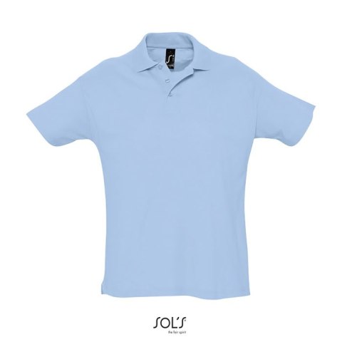 SUMMER II Męskie POLO 170g sky blue XL