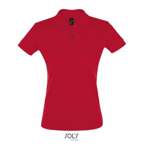 PERFECT Damskie POLO 180g Czerwony L