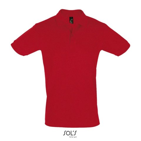 PERFECT Męskie POLO 180g Czerwony 3XL