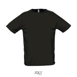 SPORTY Męski T-SHIRT 140g Czarny / Czarny opal XS