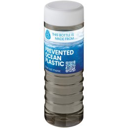 H2O Active® Eco Treble 750 ml screw cap water bottle ciemnografitowy, biały (21048101)