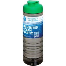 H2O Active® Eco Treble bidon z otwieraną pokrywką o pojemności 750 ml ciemnografitowy, zielony (21047903)