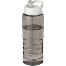 H2O Active® Eco Treble bidon z pokrywką z tutką o pojemności 750 ml ciemnografitowy, biały (21048201)