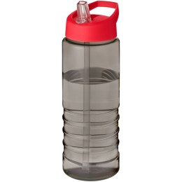 H2O Active® Eco Treble bidon z pokrywką z tutką o pojemności 750 ml ciemnografitowy, czerwony (21048202)