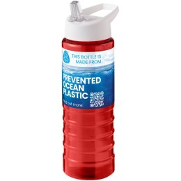 H2O Active® Eco Treble bidon z pokrywką z tutką o pojemności 750 ml czerwony, biały (21048207)