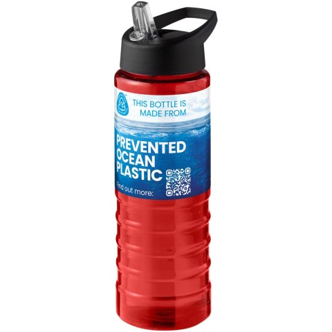 H2O Active® Eco Treble bidon z pokrywką z tutką o pojemności 750 ml czerwony, czarny
