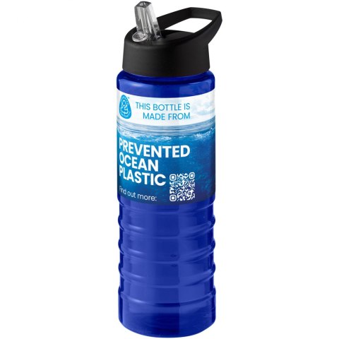 H2O Active® Eco Treble bidon z pokrywką z tutką o pojemności 750 ml niebieski, czarny