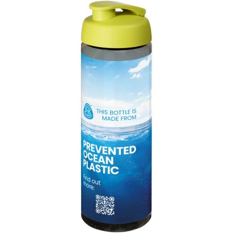 H2O Active® Eco Vibe 850 ml, bidon sportowy z odchylaną pokrywką ciemnografitowy, limonka