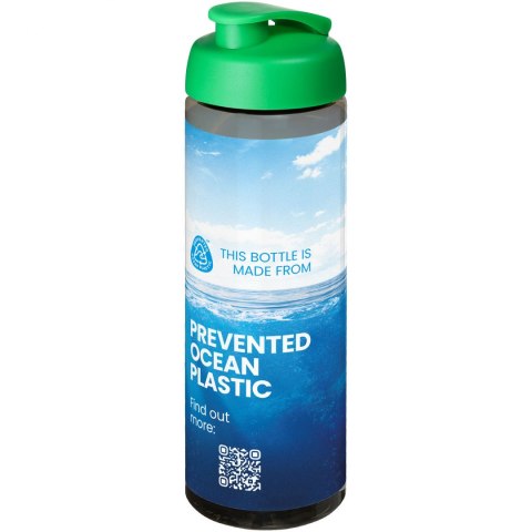 H2O Active® Eco Vibe 850 ml, bidon sportowy z odchylaną pokrywką ciemnografitowy, zielony