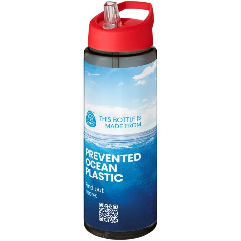 H2O Active® Eco Vibe 850 ml, bidon z dzióbkiem ciemnografitowy, czerwony