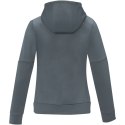 Sayan damski ciepły sweter z kapturem i zamkiem na pół długości stalowa szarość (39473820)