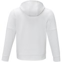 Sayan męski ciepły sweter z kapturem i zapięciem na pół długości biały (39472010)