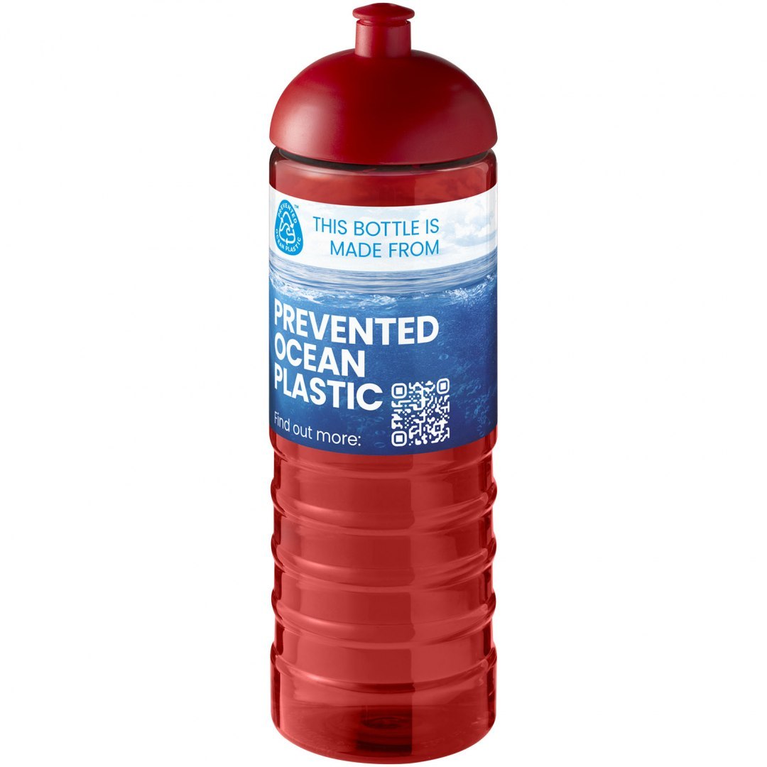 H2O Active® Eco Treble bidon z kopułową pokrywką o pojemności 750 ml czerwony, czerwony (21048021)