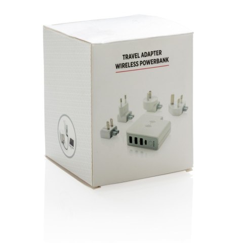 Adapter podróżny, bezprzewodowy power bank 6700 mAh