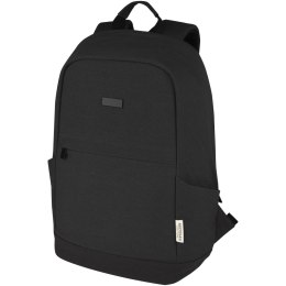 Joey 15,6-calowy plecak na laptopa z płótna z recyklingu z certyfikatem GRS o pojemności 18 l czarny (12067790)