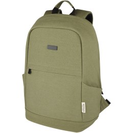Joey 15,6-calowy plecak na laptopa z płótna z recyklingu z certyfikatem GRS o pojemności 18 l oliwkowy (12067760)