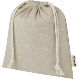Pheebs torba na prezent z bawełny z recyklingu o gramaturze 150 g/m² i z certyfikatem GRS, średnia o pojemności 1,5 l naturalny