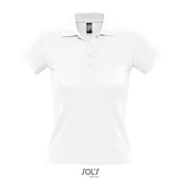 PEOPLE Damskie POLO 210g Biały 3XL